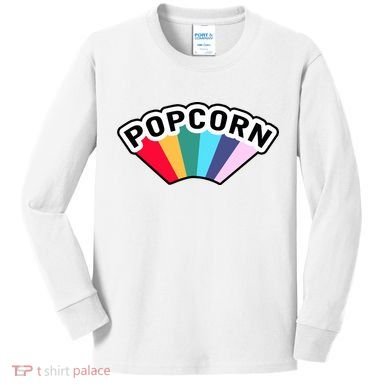 Popcorn Rainbow Kids Long Sleeve Shirt