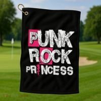 Punk Rock Princess Punk Rock Music Rocker Punker Golf Towel thumb 1