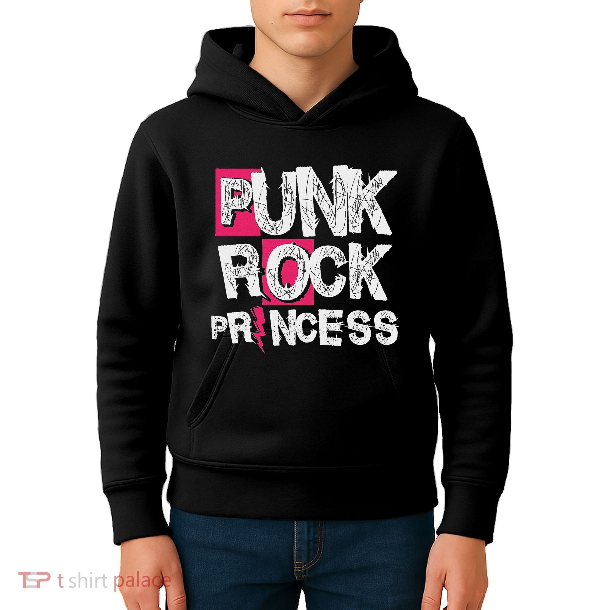 Punk Rock Princess Punk Rock Music Rocker Punker Kids Hoodie