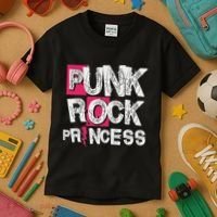 Punk Rock Princess Punk Rock Music Rocker Punker Kids T-Shirt thumb 3
