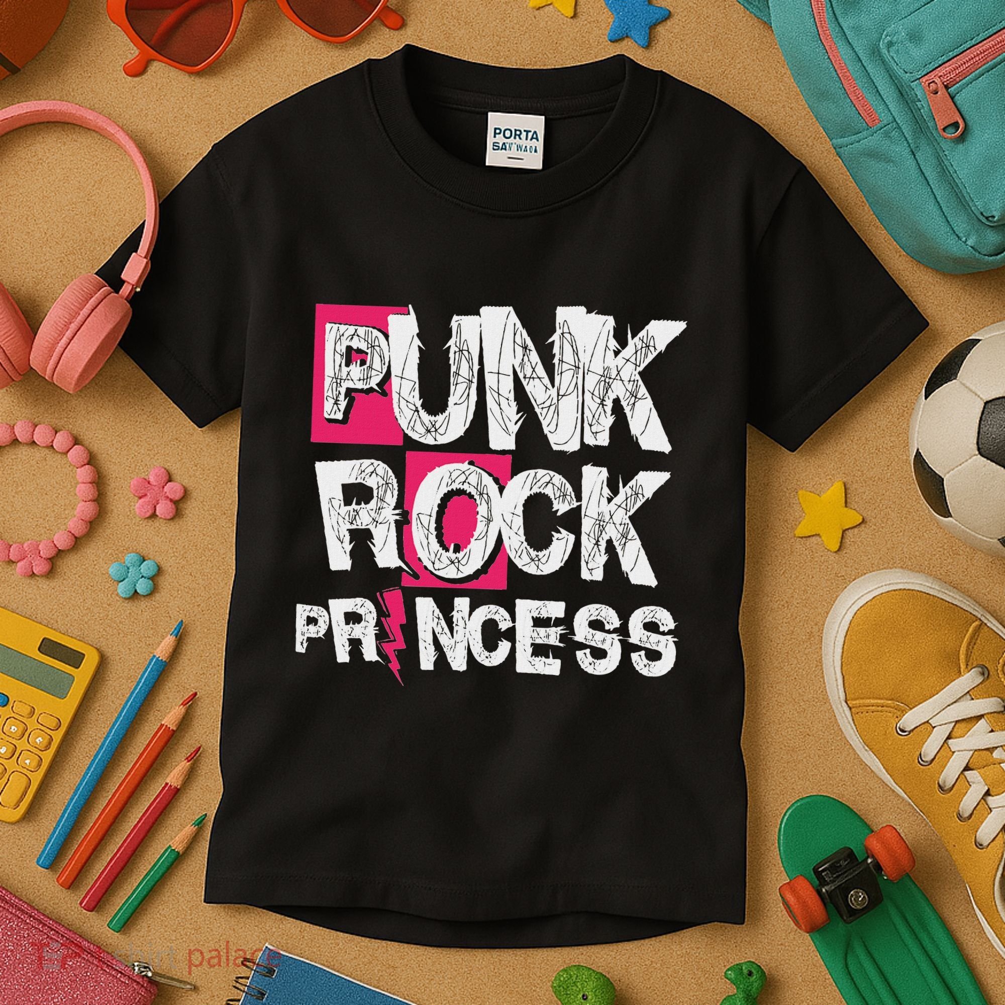 Punk Rock Princess Punk Rock Music Rocker Punker Kids T-Shirt
