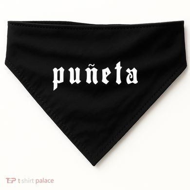 Puerto Rico Puñeta Text USA-Made Doggie Bandana