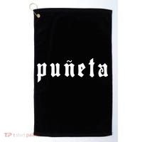 Puerto Rico Puñeta Text Golf Towel thumb 0
