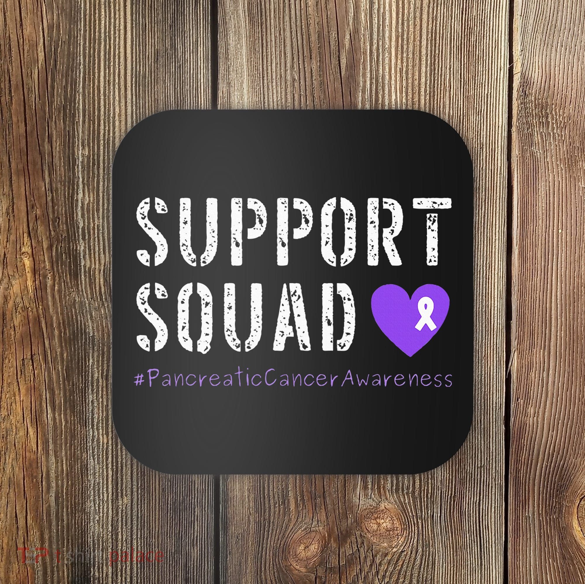 Purple Ribbon Pancreatic Cancer Awareness Coaster