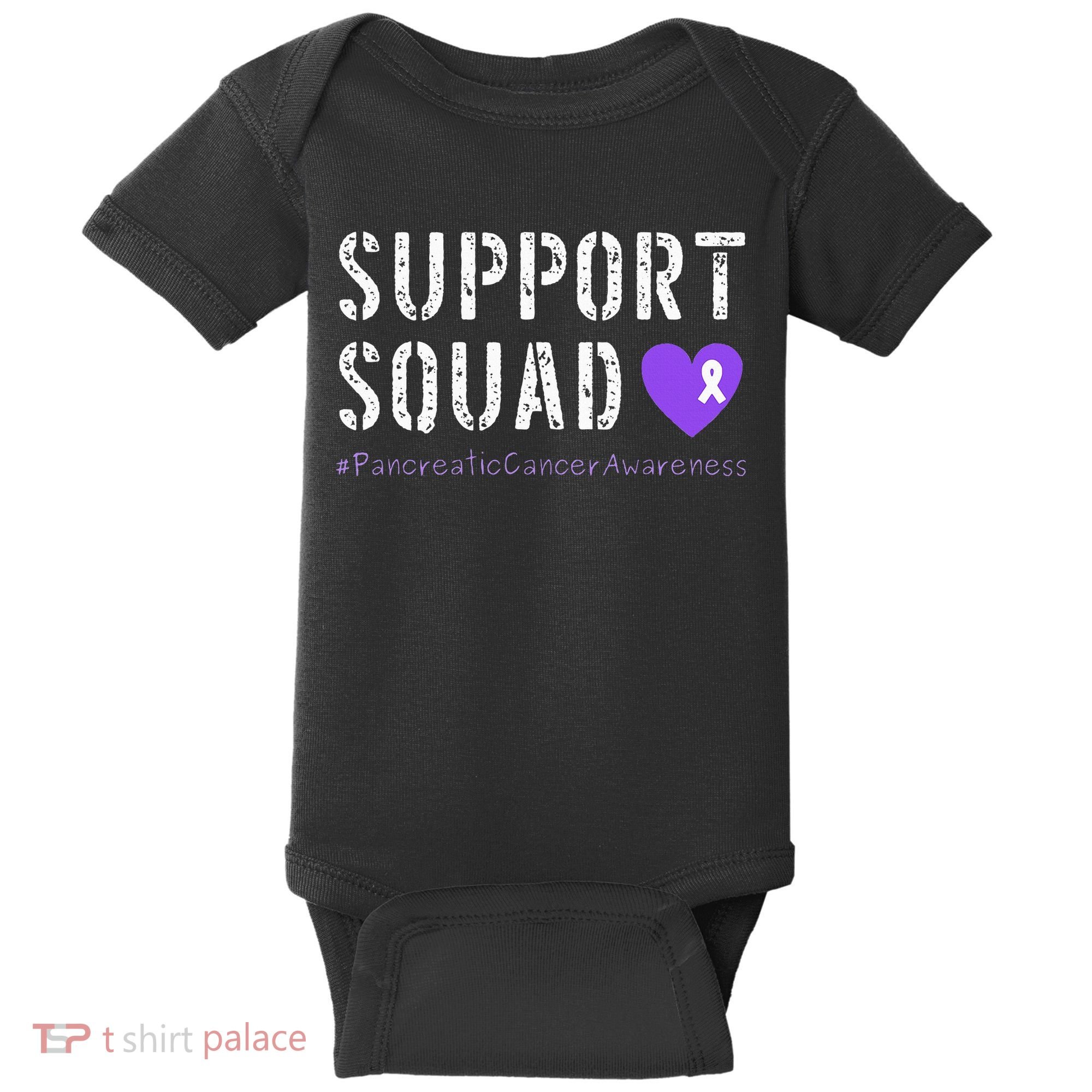 Purple Ribbon Pancreatic Cancer Awareness Baby Bodysuit