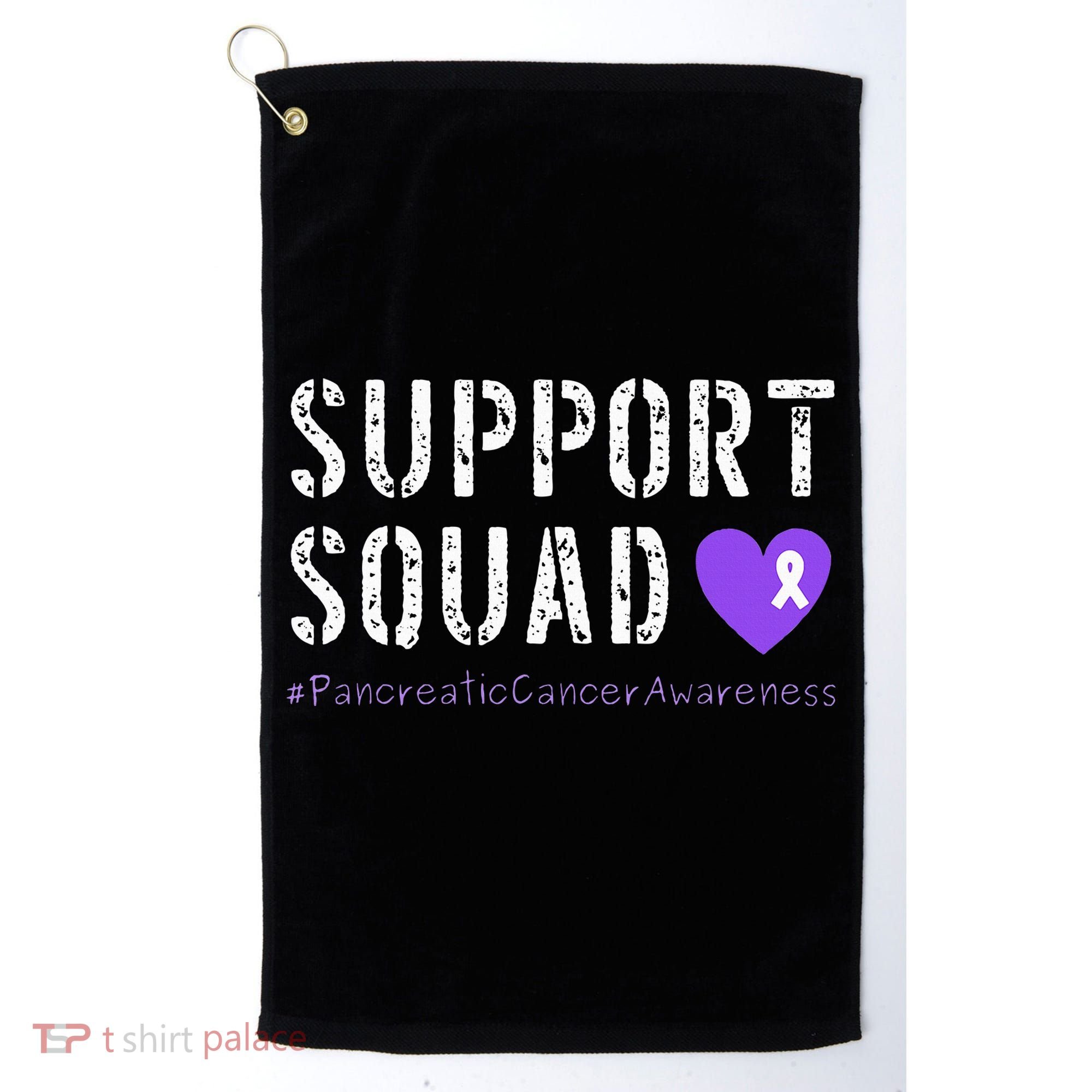 Purple Ribbon Pancreatic Cancer Awareness Golf Towel