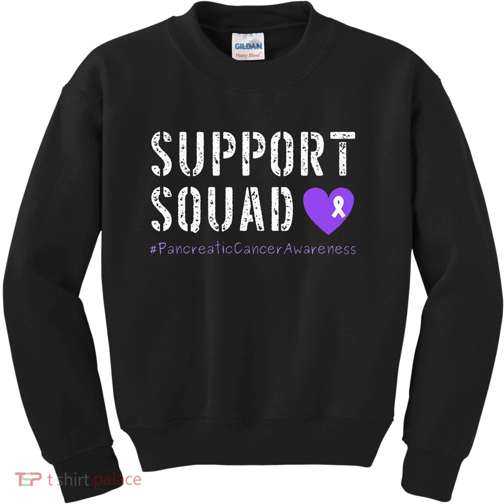 Purple Ribbon Pancreatic Cancer Awareness Kids Sweatshirt