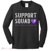 Purple Ribbon Pancreatic Cancer Awareness Kids Long Sleeve Shirt thumb 0