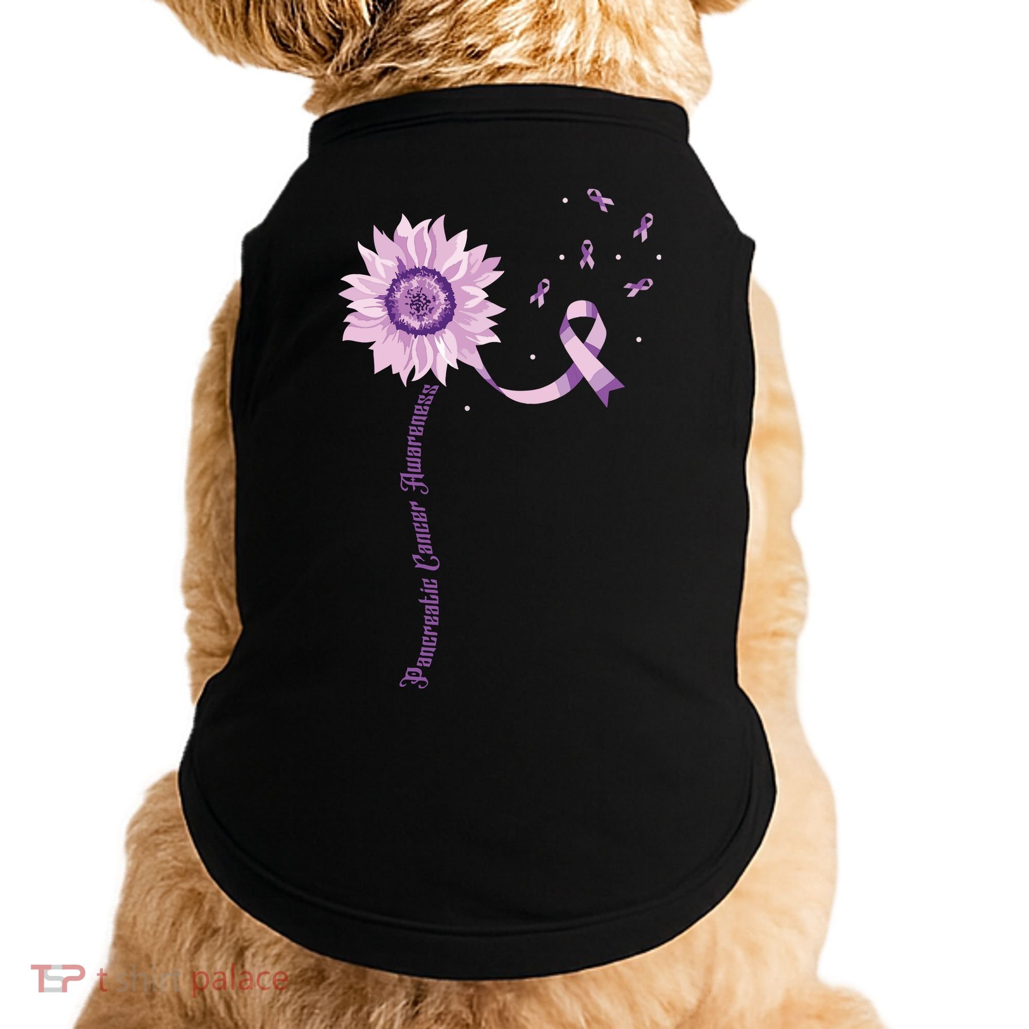 Purple Ribbon Pancreatic Cancer Awareness Doggie Tank