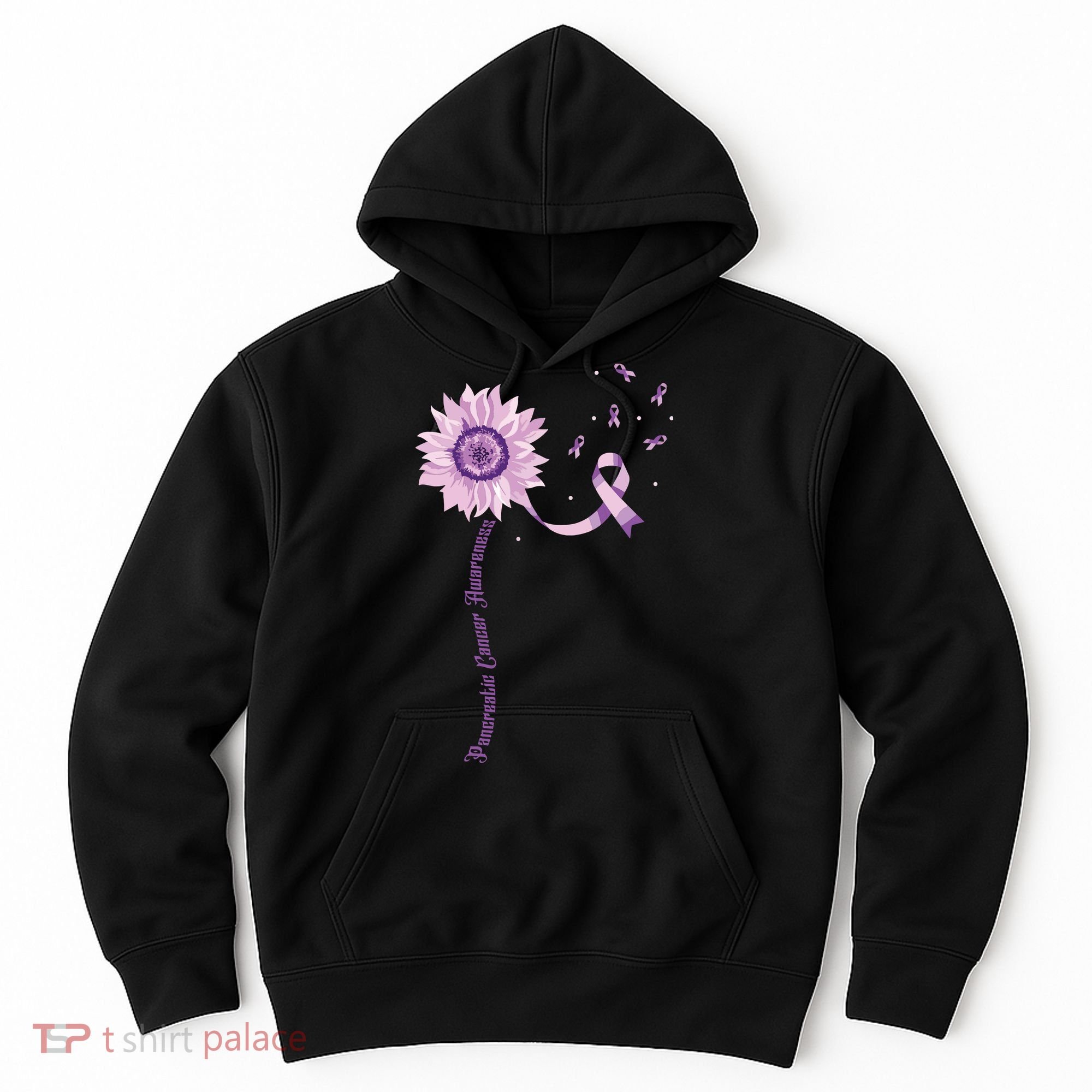 Purple Ribbon Pancreatic Cancer Awareness Hoodie