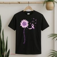 Purple Ribbon Pancreatic Cancer Awareness T-Shirt thumb 2