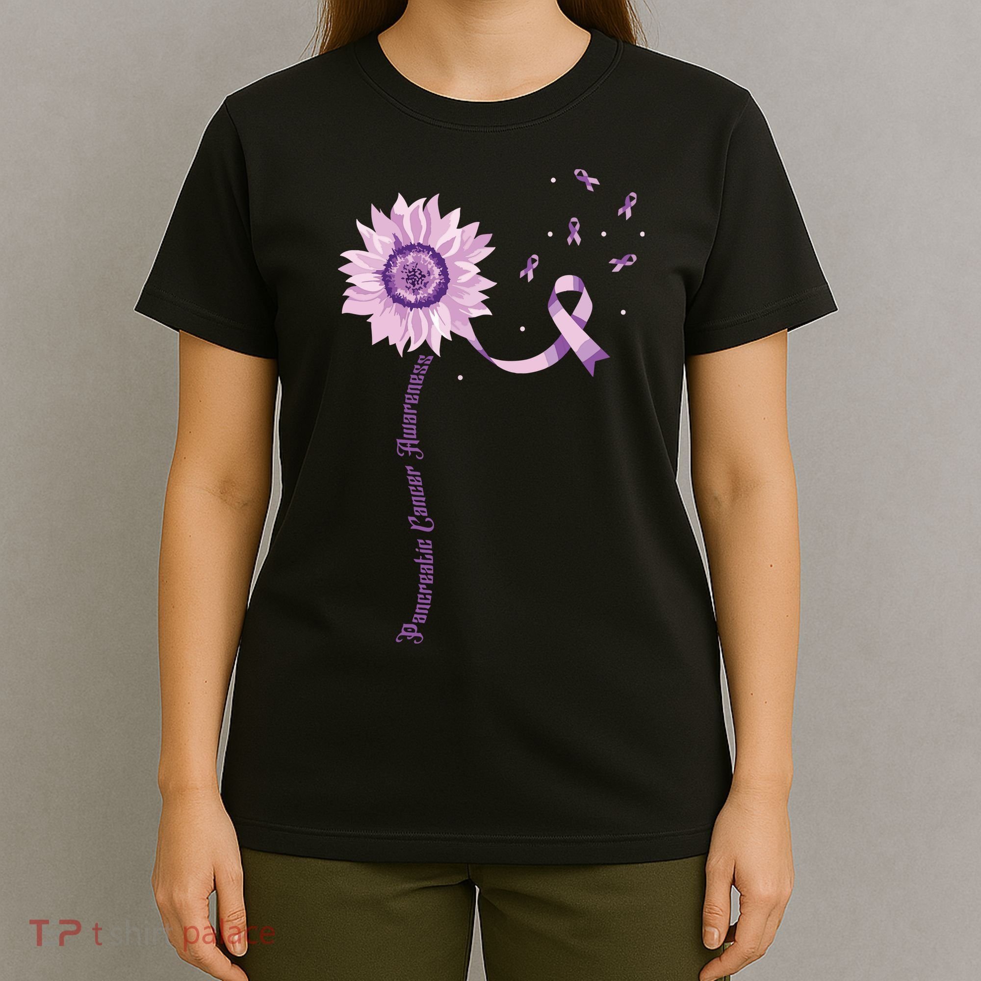 Purple Ribbon Pancreatic Cancer Awareness T-Shirt