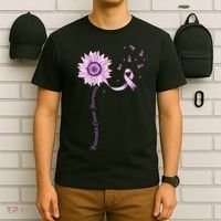 Purple Ribbon Pancreatic Cancer Awareness T-Shirt thumb 6