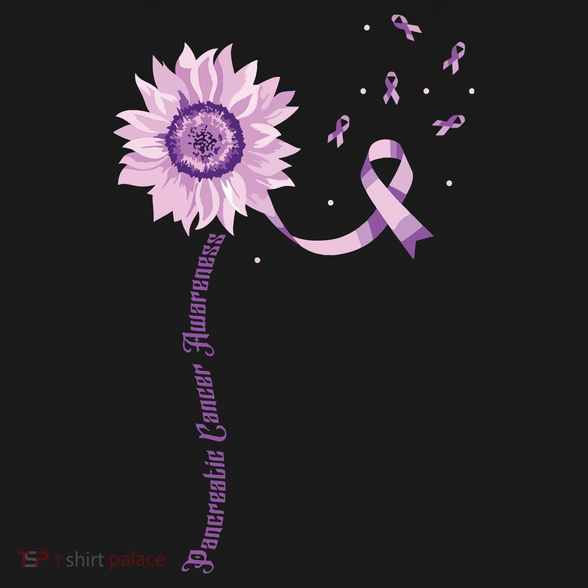 Purple Ribbon Pancreatic Cancer Awareness T-Shirt