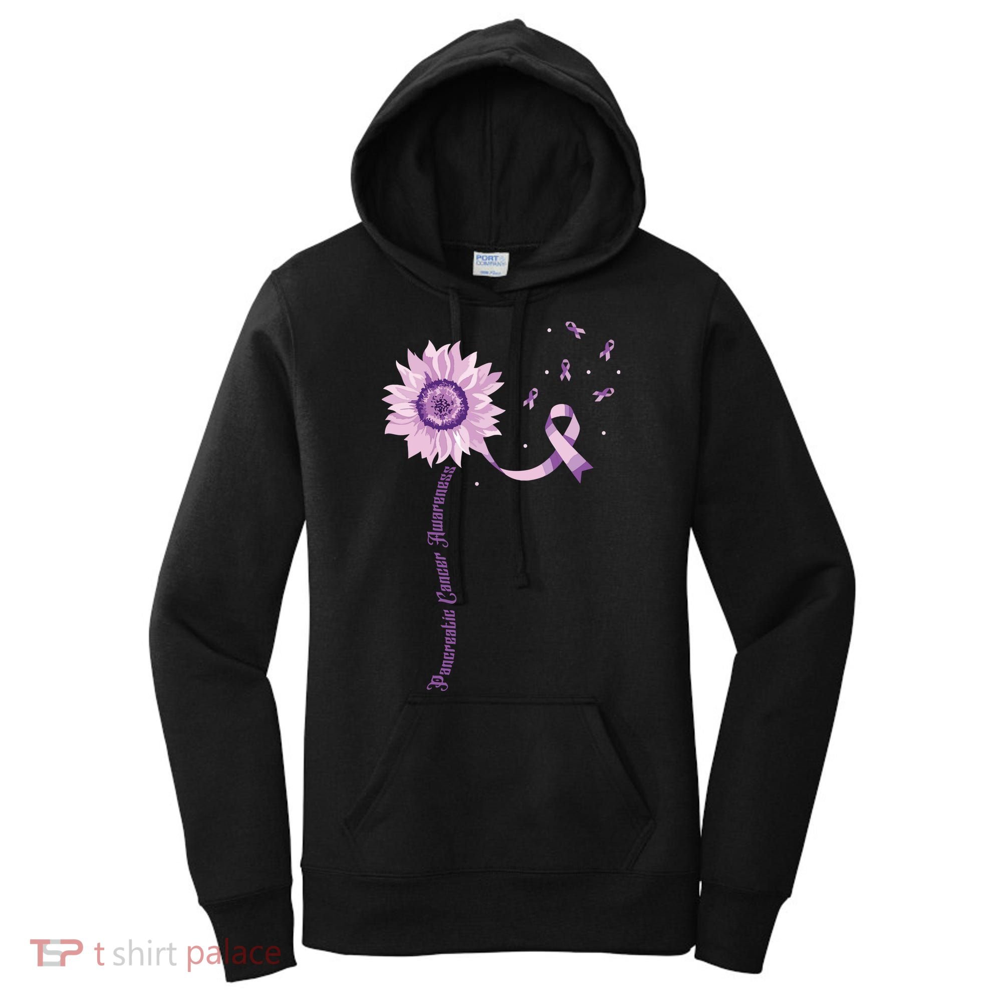 Purple Ribbon Pancreatic Cancer Awareness Women's Hoodie