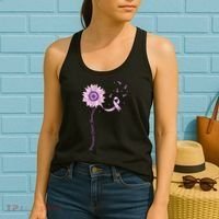 Purple Ribbon Pancreatic Cancer Awareness Women's Tank Top thumb 2