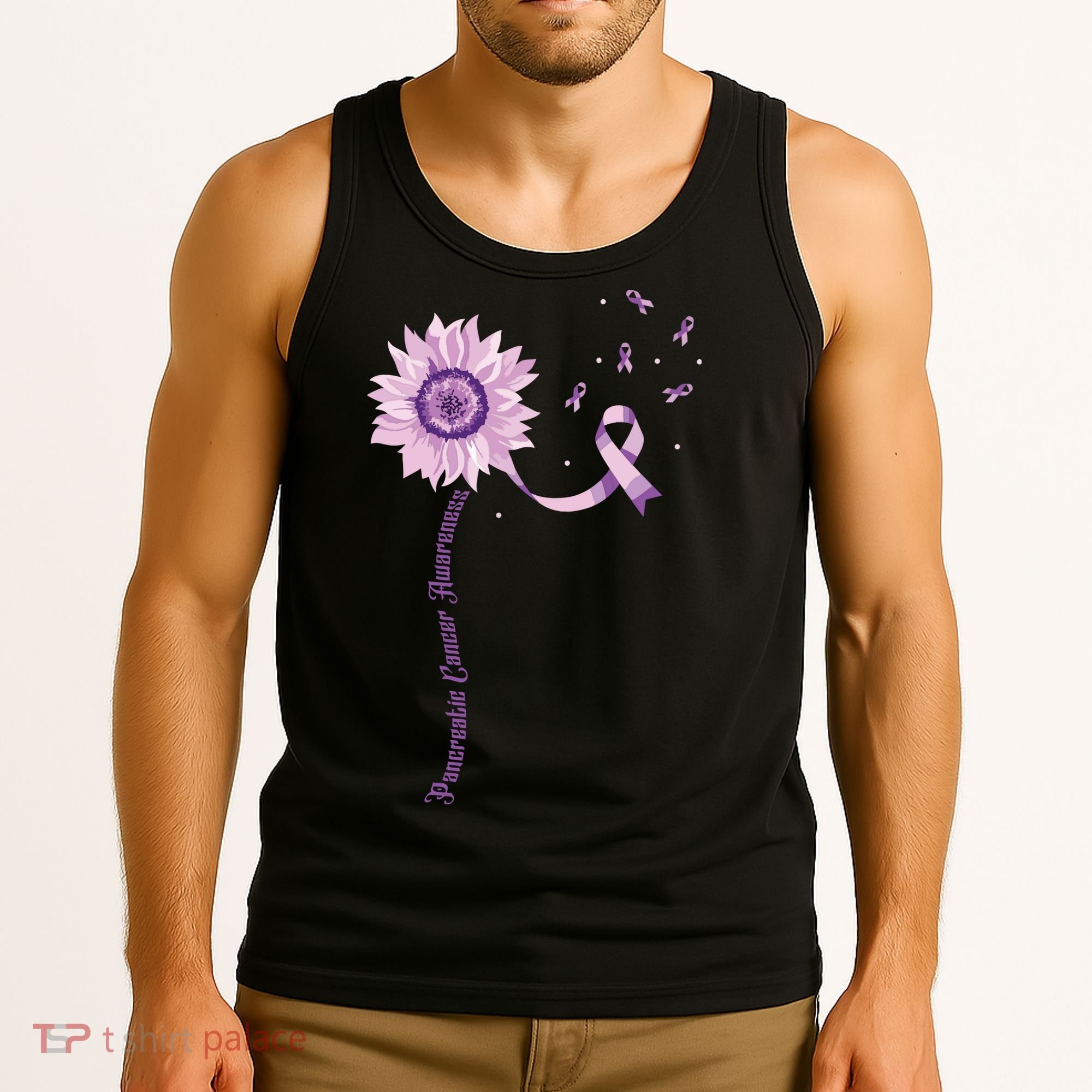 Purple Ribbon Pancreatic Cancer Awareness Tank Top