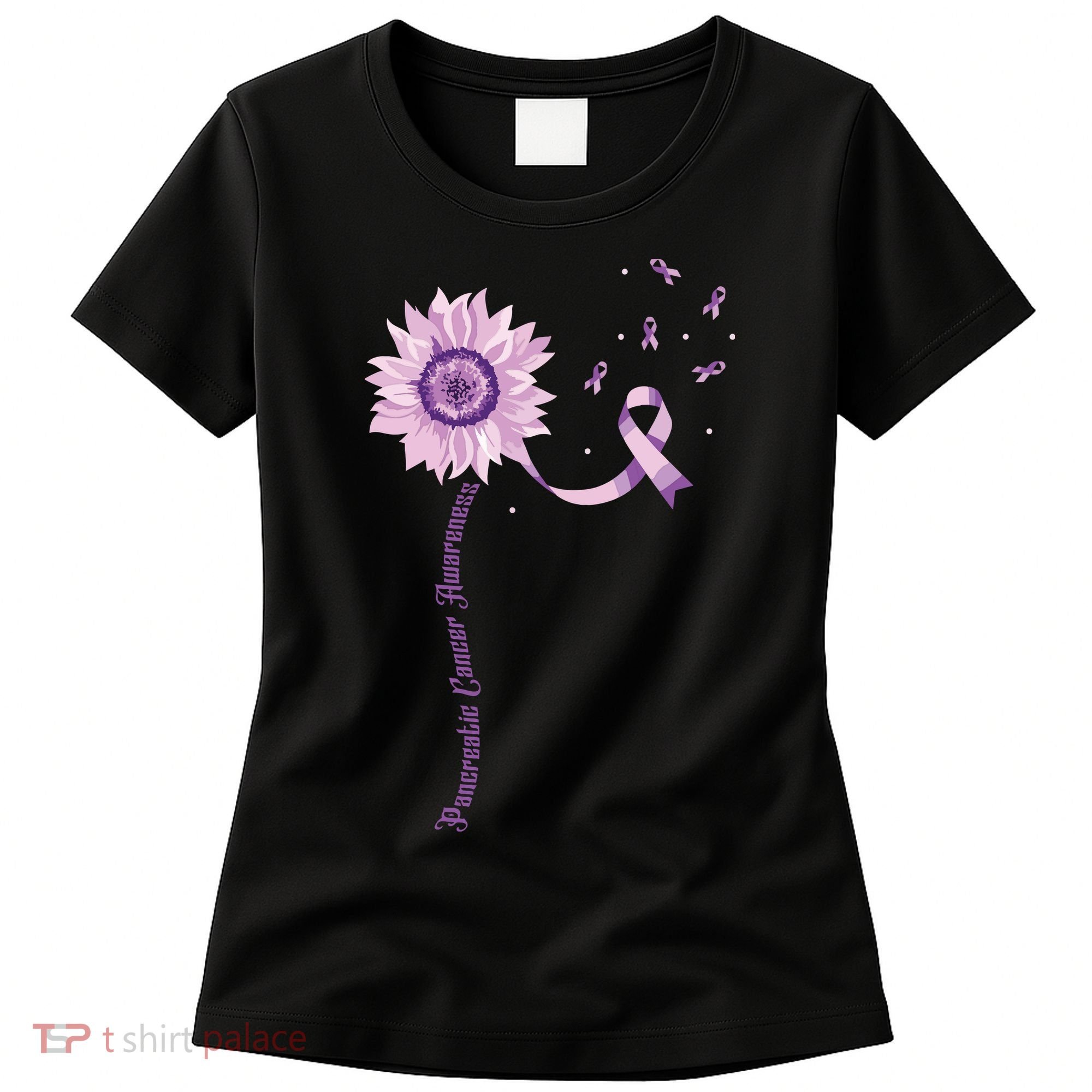 Purple Ribbon Pancreatic Cancer Awareness Women's T-Shirt