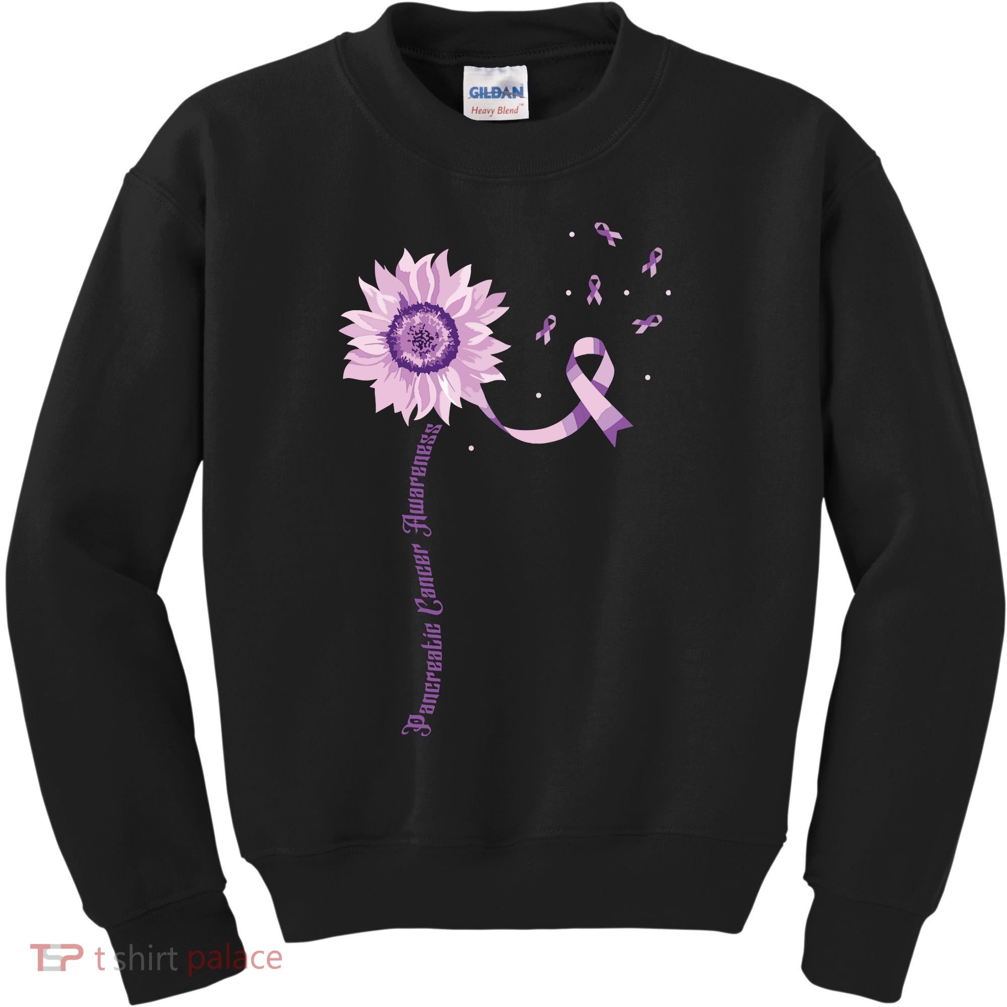 Purple Ribbon Pancreatic Cancer Awareness Kids Sweatshirt