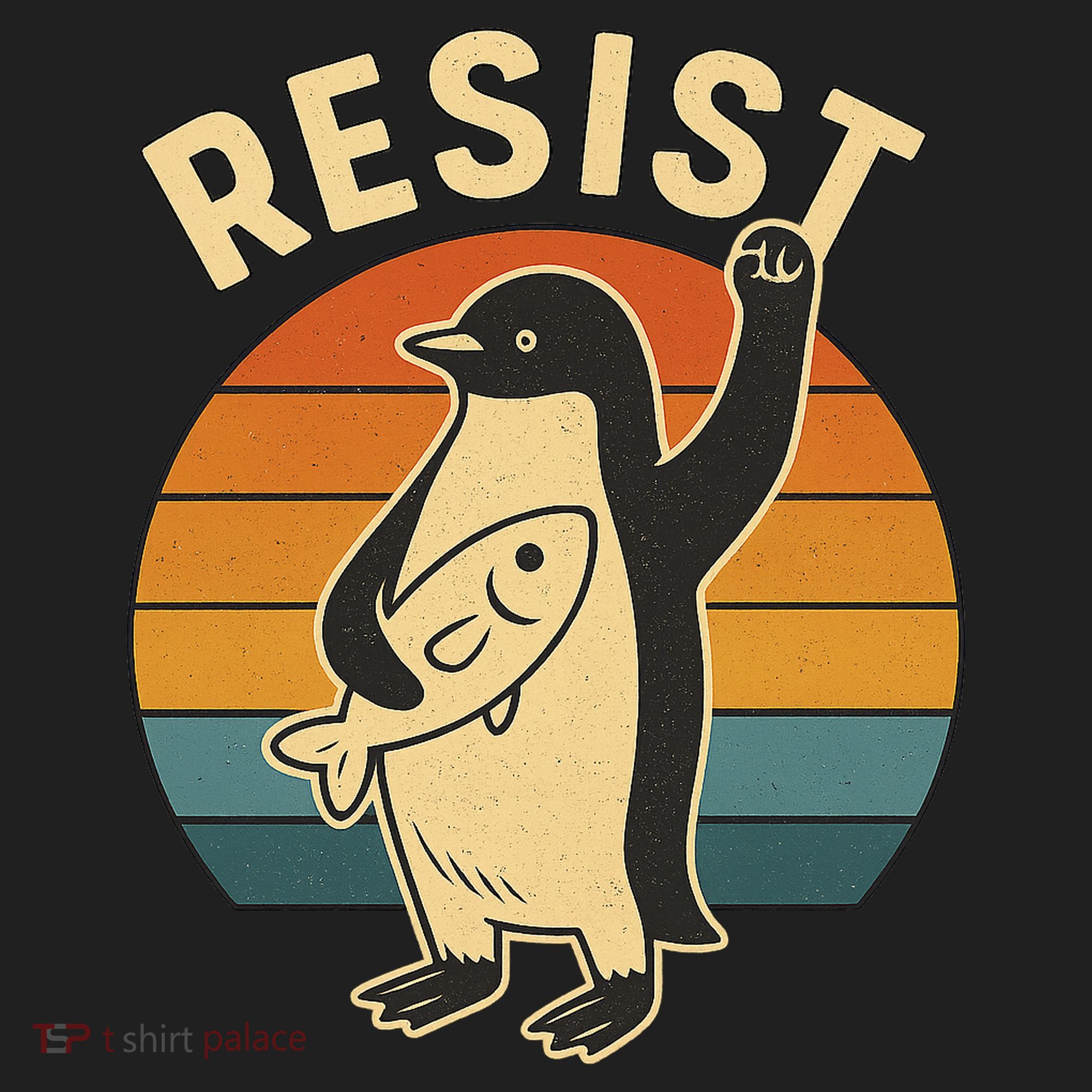 Penguin Resist Protest Against Tariffs Women's Sweatshirt