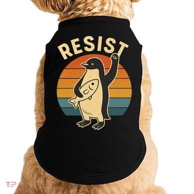 Penguin Resist Protest Against Tariffs Doggie Tank