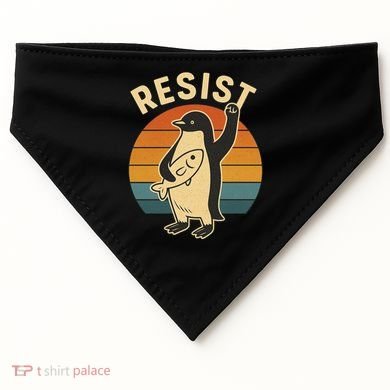 Penguin Resist Protest Against Tariffs USA-Made Doggie Bandana
