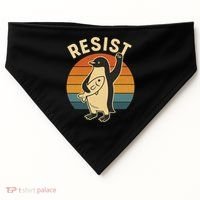 Penguin Resist Protest Against Tariffs USA-Made Doggie Bandana thumb 0
