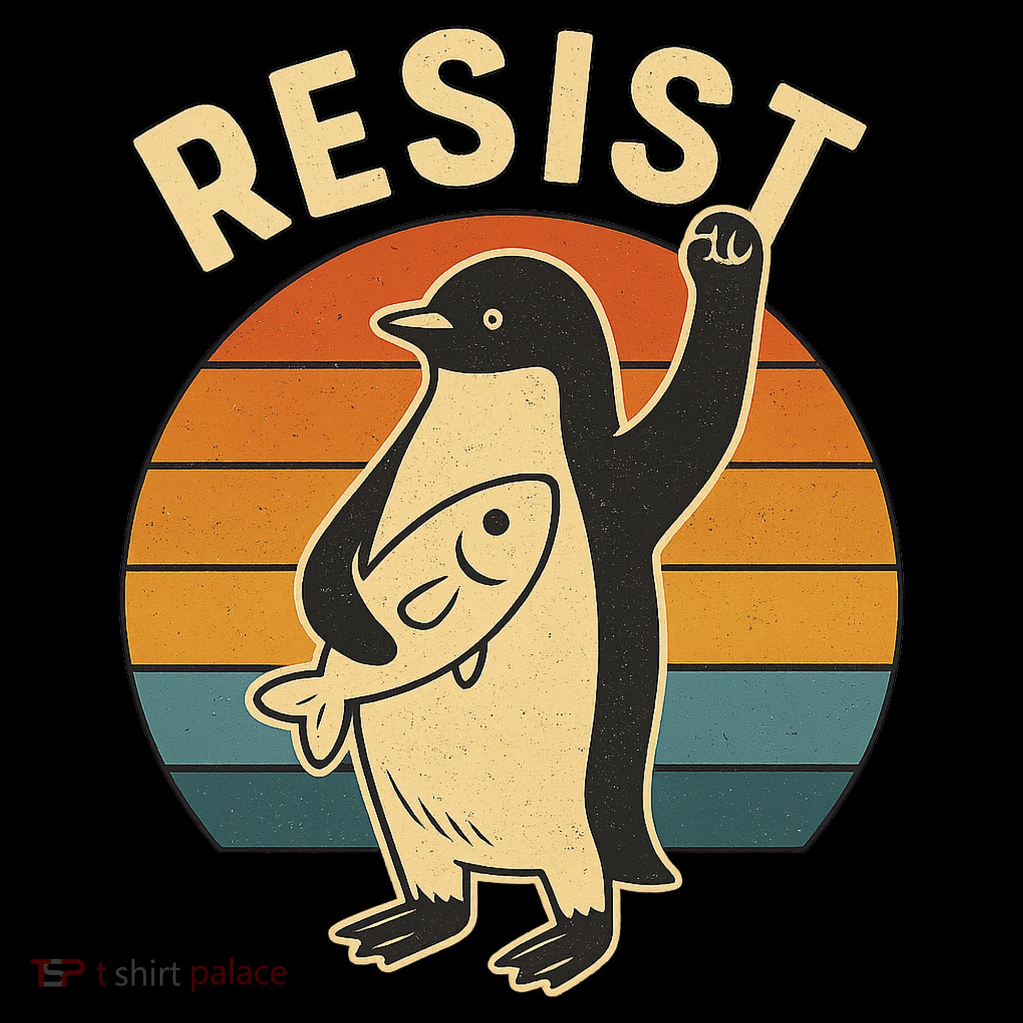 Penguin Resist Protest Against Tariffs USA-Made Doggie Bandana