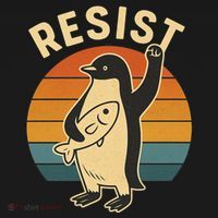 Penguin Resist Protest Against Tariffs Hoodie thumb 2