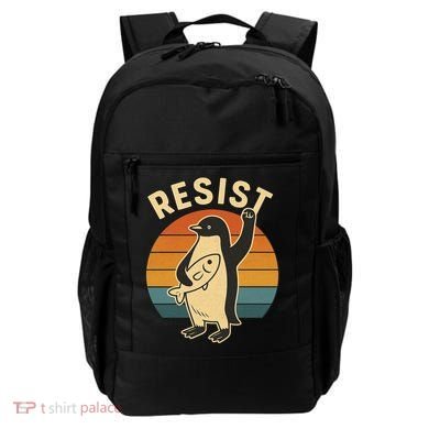 Penguin Resist Protest Against Tariffs Backpack