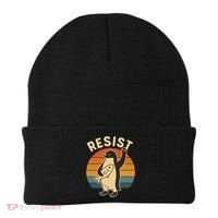 Penguin Resist Protest Against Tariffs Beanie thumb 0