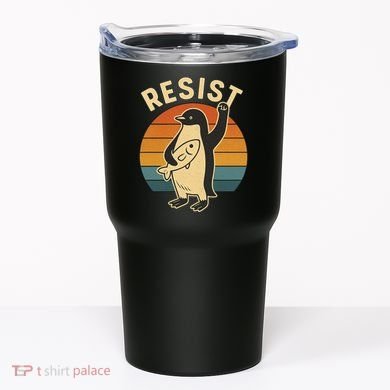 Penguin Resist Protest Against Tariffs Tumbler