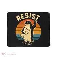 Penguin Resist Protest Against Tariffs Mousepad thumb 0