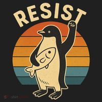 Penguin Resist Protest Against Tariffs Golf Towel thumb 3