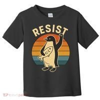 Penguin Resist Protest Against Tariffs Toddler T-Shirt thumb 0