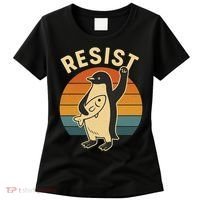 Penguin Resist Protest Against Tariffs Women's T-Shirt thumb 0