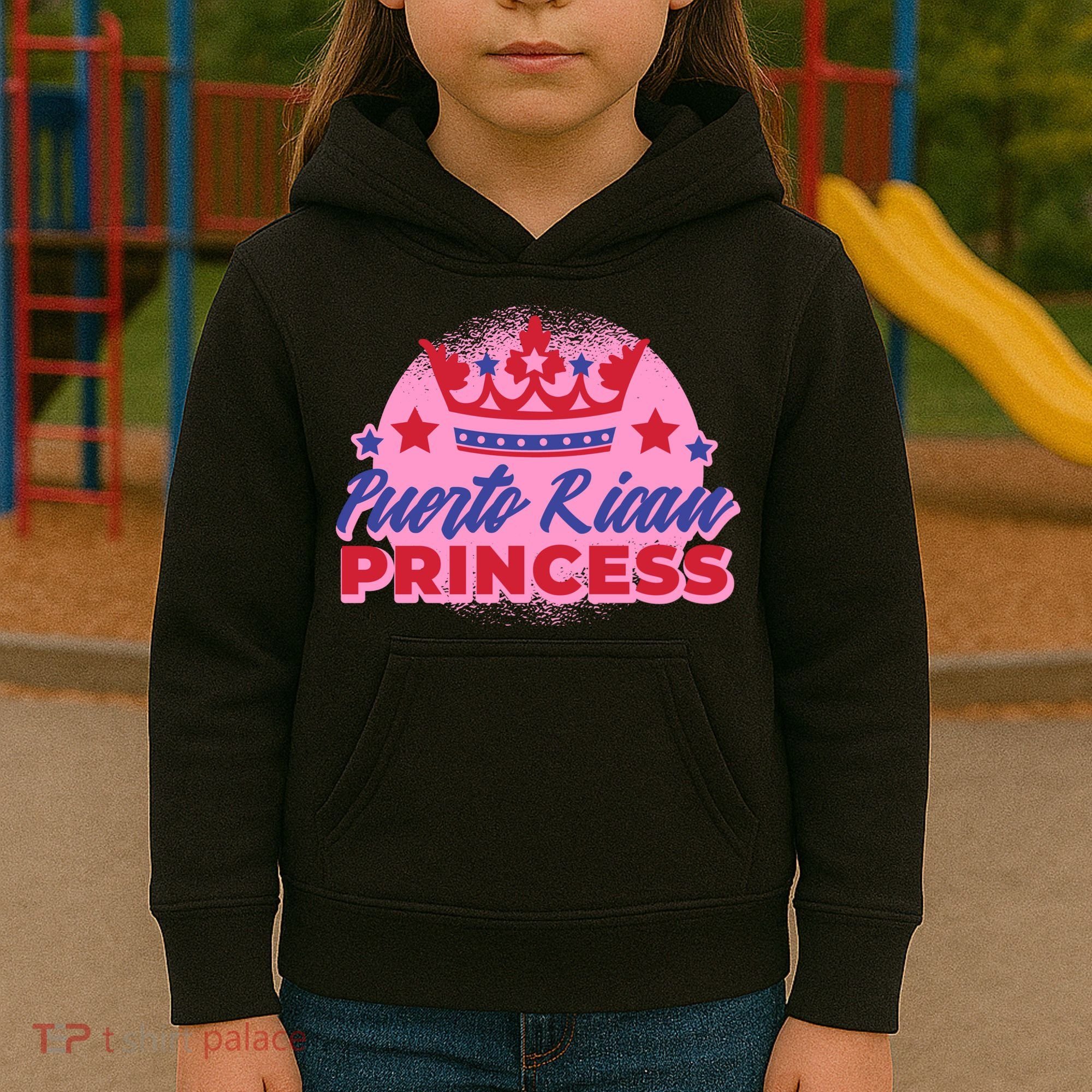 Puerto Rican Princess Kids Hoodie