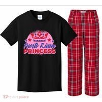 Puerto Rican Princess Kids Plaid Pajama Set thumb 0