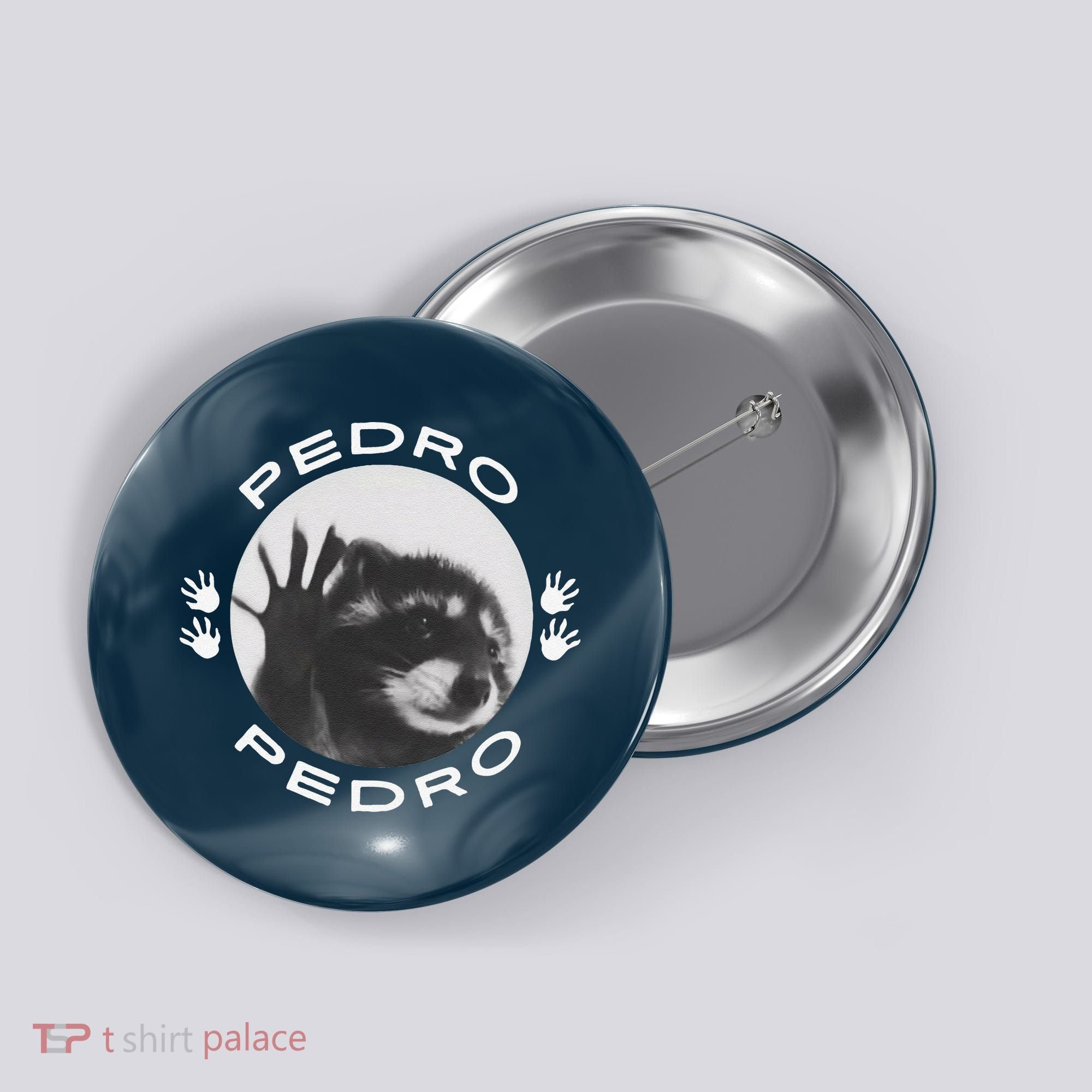 Pedro Raccoon Button