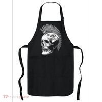 Punk Rock Rules Heavy Metal Skull Punker Rocker Mohawk Music Apron thumb 0