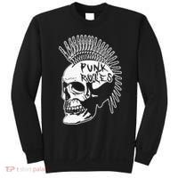 Punk Rock Rules Heavy Metal Skull Punker Rocker Mohawk Music Sweatshirt thumb 0