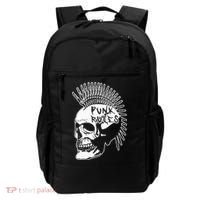 Punk Rock Rules Heavy Metal Skull Punker Rocker Mohawk Music Backpack thumb 0