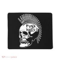 Punk Rock Rules Heavy Metal Skull Punker Rocker Mohawk Music Mousepad thumb 0