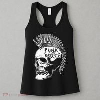 Punk Rock Rules Heavy Metal Skull Punker Rocker Mohawk Music Women's Tank Top thumb 3