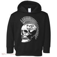 Punk Rock Rules Heavy Metal Skull Punker Rocker Mohawk Music Toddler Hoodie thumb 0