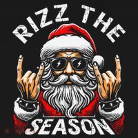 Punk Rock Retro Rizz The Season Funny Santa Clause Rizzler Women's Hoodie thumb 2