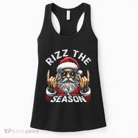 Punk Rock Retro Rizz The Season Funny Santa Clause Rizzler Women's Tank Top thumb 0
