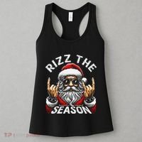 Punk Rock Retro Rizz The Season Funny Santa Clause Rizzler Women's Tank Top thumb 3