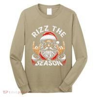 Punk Rock Retro Rizz The Season Funny Santa Clause Rizzler Long Sleeve Shirt thumb 0