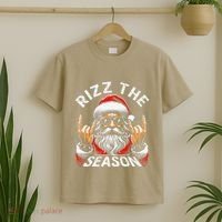 Punk Rock Retro Rizz The Season Funny Santa Clause Rizzler T-Shirt thumb 2